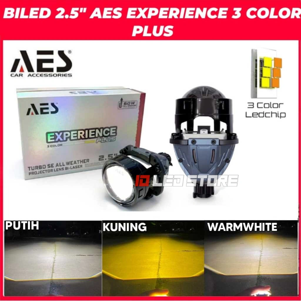 Biled Aes Turbo SE Experience All Weather 3 Warna 2.5 inch 55 Watt Motor Mobil Universal - Satuan I1027