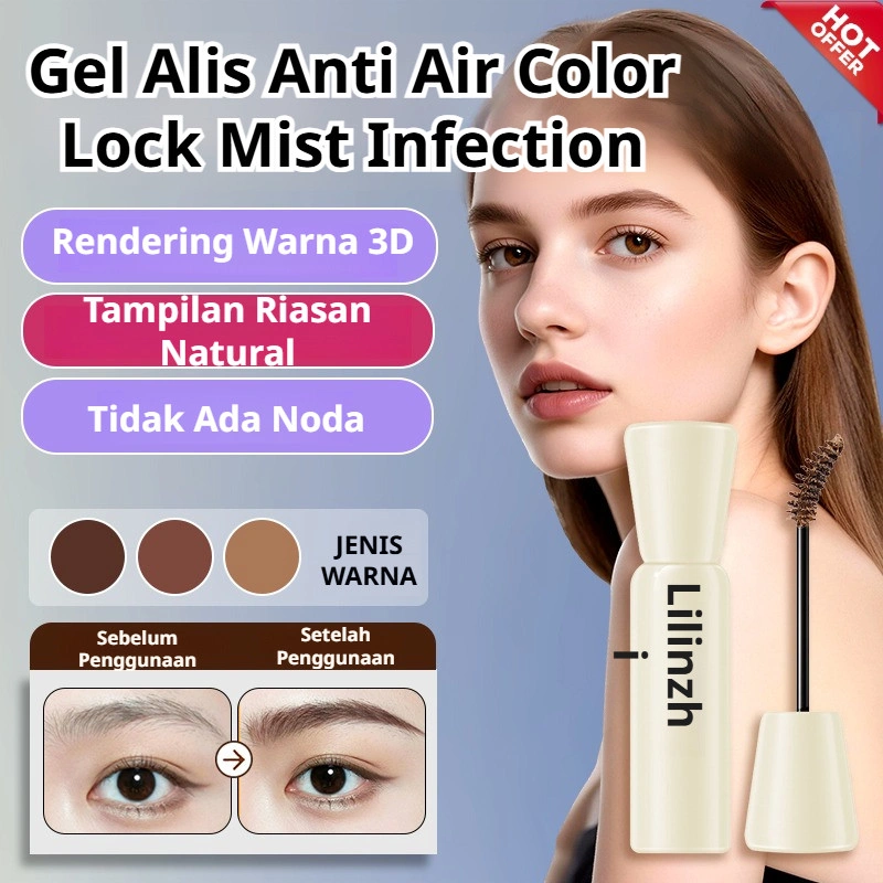 Gel Alis Waterproof Anti Luntur / Maskara Alis Tahan Lama / Natural 3D / Eyebrow Fixer Tahan Air
