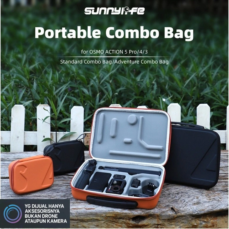 Sunnylife Portable Carrying Case Combo Bag Tas DJI OSMO ACTION 5 Pro /4/3