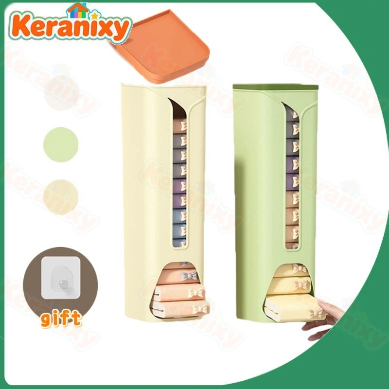 Keranixy Tempat Underware CD Storage Kaus Kaki Dinding Box Penyimpanan Kaus Kaki Organizer Tempel Tembok Kotak Penyimpanan Serbaguna Free Perekat