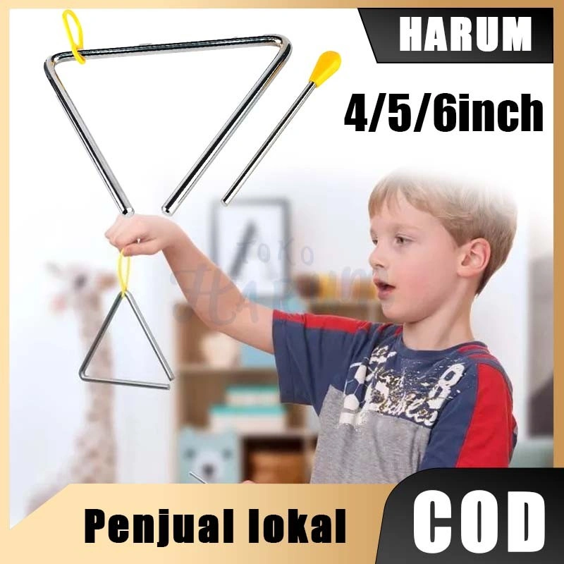 4/5/6 Inci Triangle Alat Musik Instrument Triangle Alat Musik