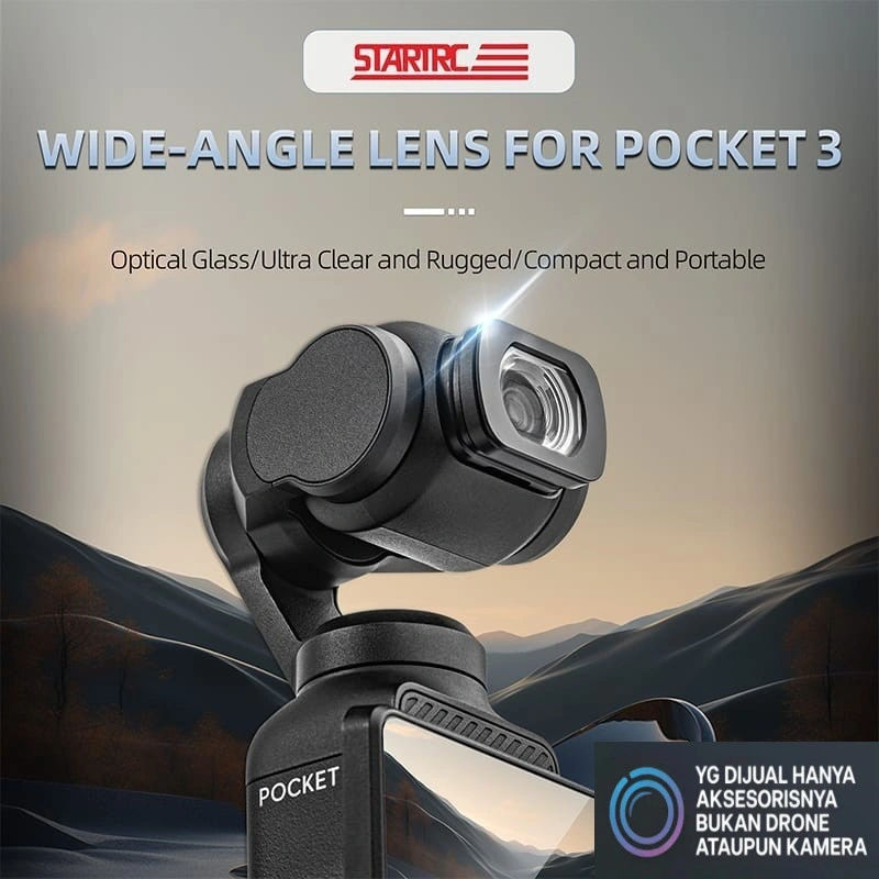 Startrc Magnetic Low Distortion Wide Angle Lens Filter DJI Pocket 3