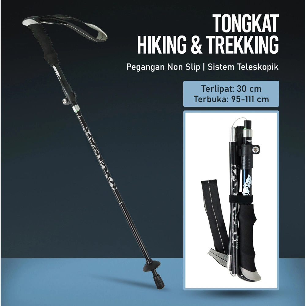 Digap Tongkat Hiking Lipat Trekking Pole Aluminium Alloy 110cm - 101