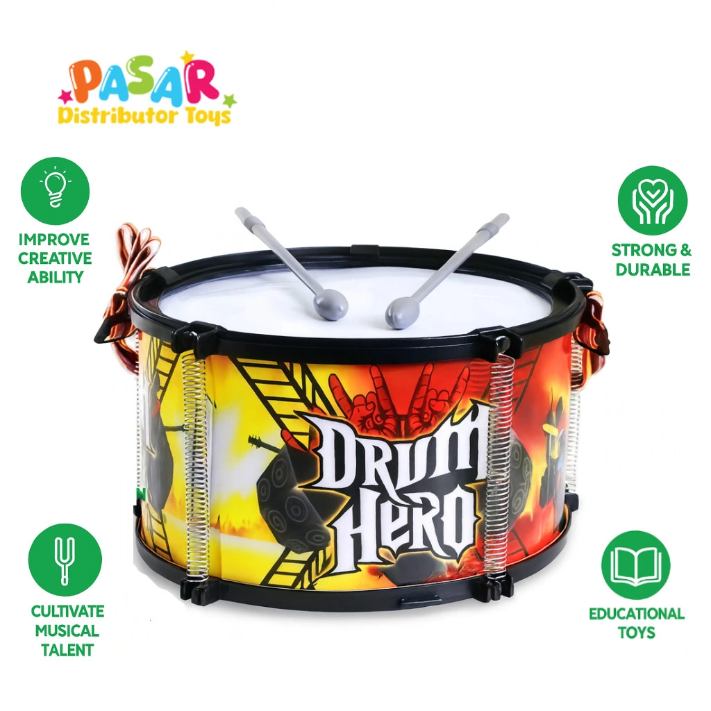 Mainan Anak DRUM HERO IM-411/NET Mainan Drum Musik Edukasi Alat Musik Mini Marching Band Kids Toy