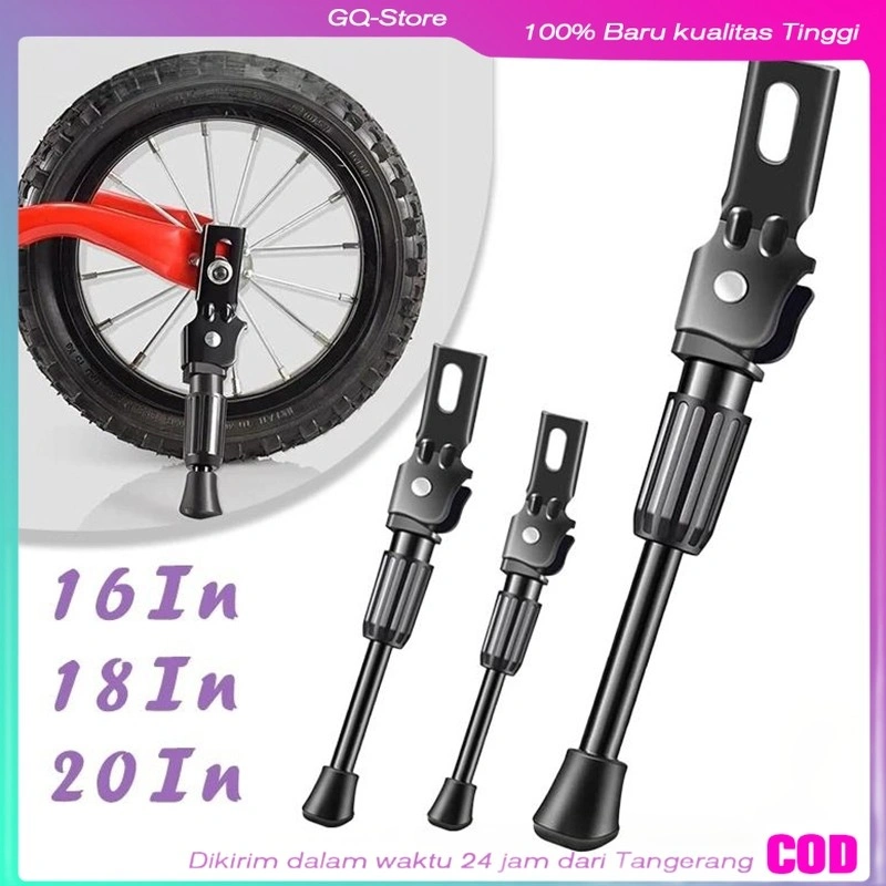 16in 18in 20in Penyangga Kaki Sepeda Stan Kaki Sepeda Anti Selip Lipat Samping Kickstand Sepeda Dengan Memperbaiki Tab - GQ