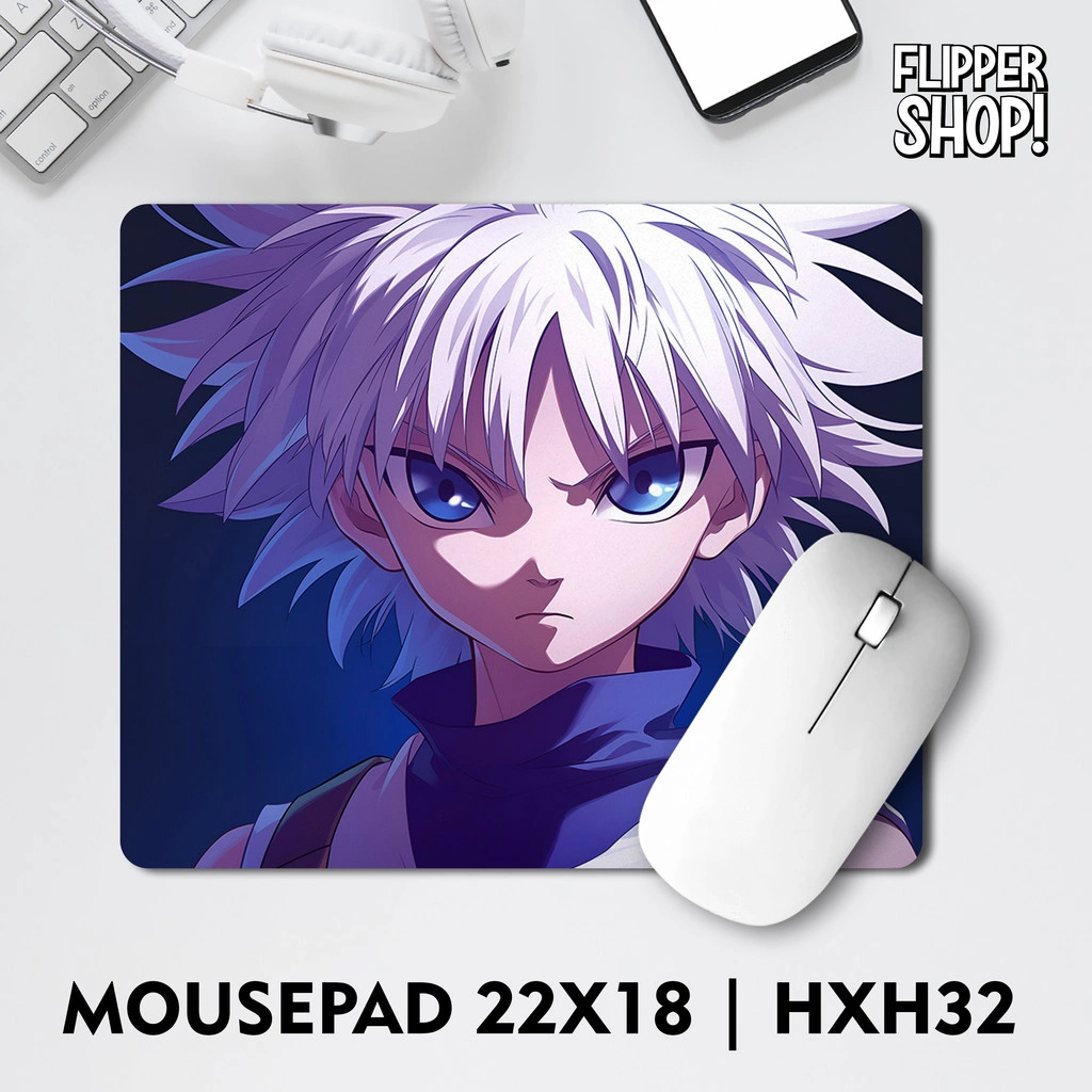 Mousepad Flipper Motif Hunter X Hunter Killua Zoldyck Anime Anti Slip Mouse Pad 18x22cm