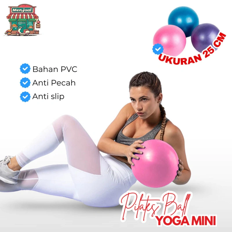 ✨COD✨Pilates Yoga Mini Ball 25cm Bola Fitness Gym Senam Exercise Tahan Sampai Berat 100 KG