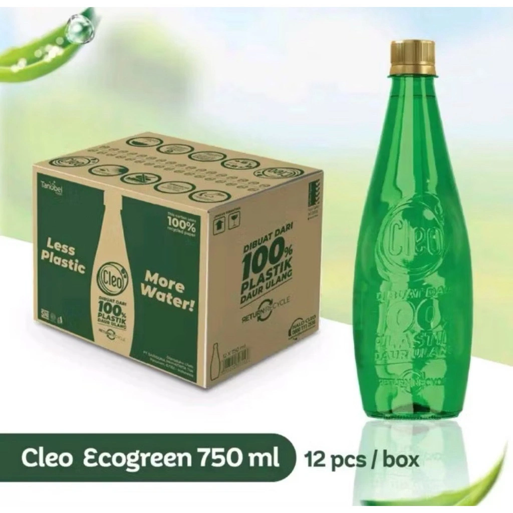 Cleo eco green kemasan 750ml_isi 12 botol/Karton