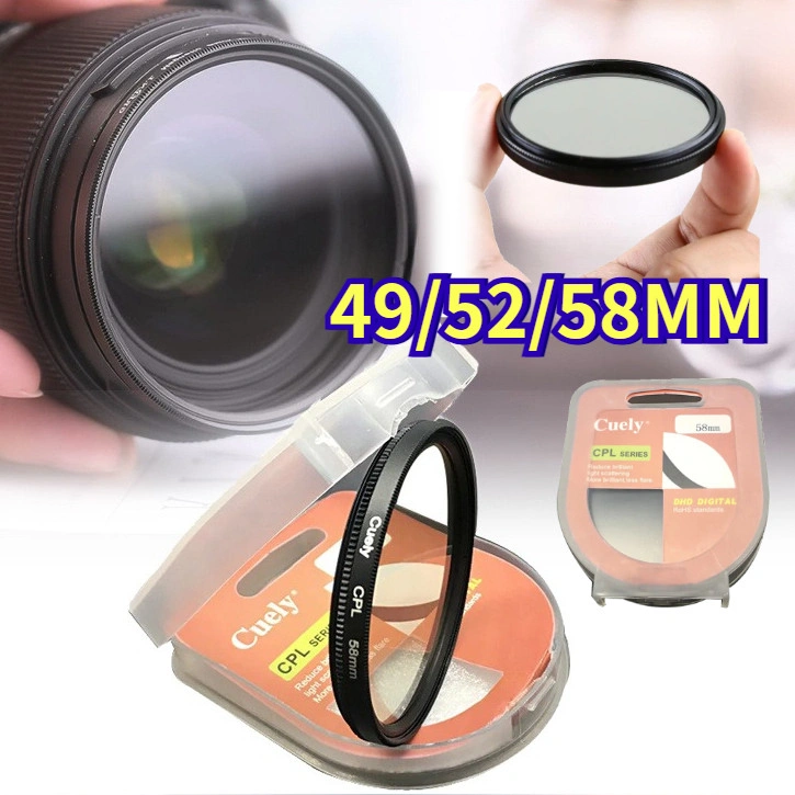 Filter Cuely 49mm/52mm/58mm Filter Cuely Cpl for Canon Nikon Sony Fujifilm Circular Polarizing