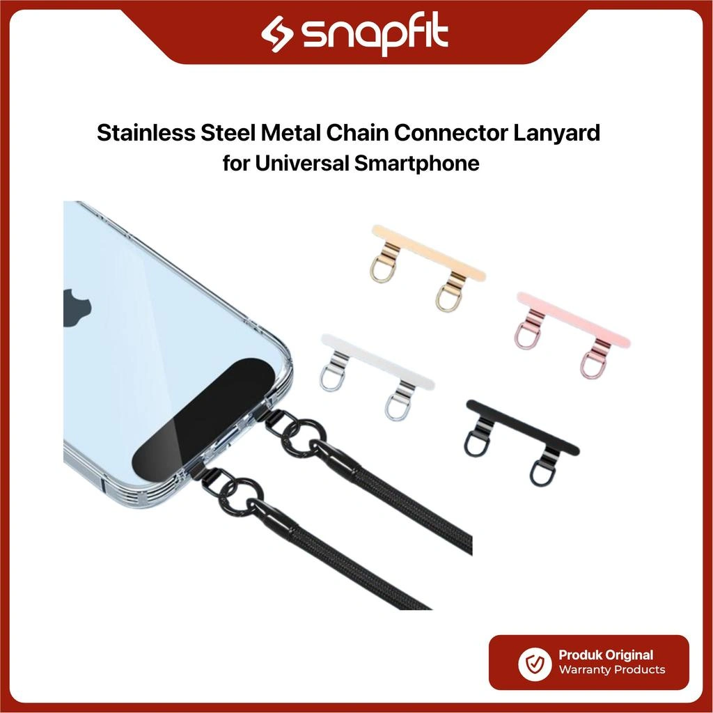 Lanyard Clip SNAPFIT Stainless Steel Metal Chain Connector Lanyard Kait Tali Gantungan HP Anti Hilang