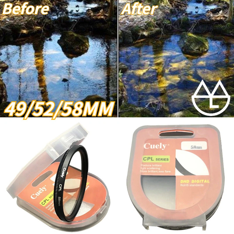 49MM/52MM/58MM Filter CPL (Green L / DHD) Original Pelindung Lensa Kamera Canon Nikon Fujifilm Sony Alpha Olympus