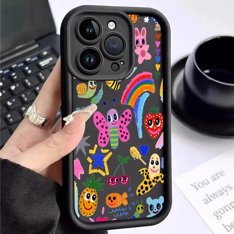 Soft Case For Samsung J6 Plus + Prime J7 Pro A02 A022 A03 Core A10 A7 2018 A750 F Grand J2 Ace J4 J415 M02 M022 M21 2020 2021 M30s On7 2016 Silicon TPU Anime Animasi Kartun Lens Protective Migun