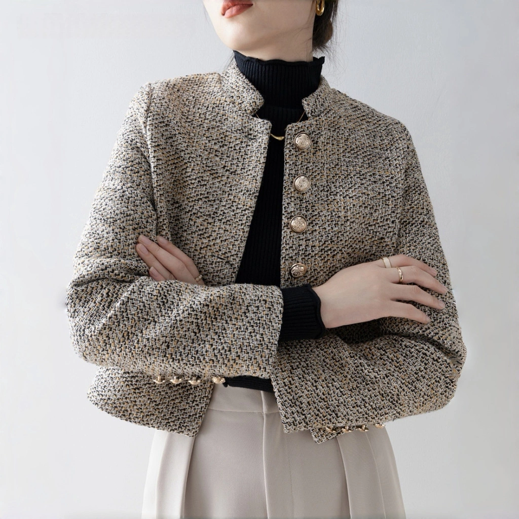 Blazer Vintage Wanita Jacket Elegant Office Wear Casual Coat | Spring Autumn Outerwear M702
