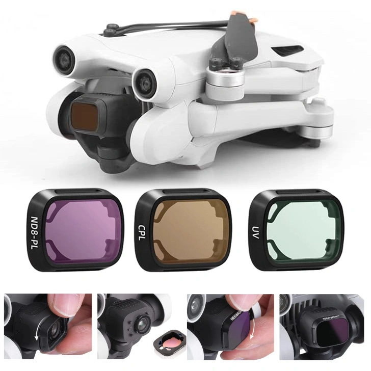 Lens Filters Set for DJI Mini 3/3 PRO Drone Camera Filter UV / CPL / ND8-PL Polarizer Neutral Density Optical Glass Kit Accessory BRDRC
