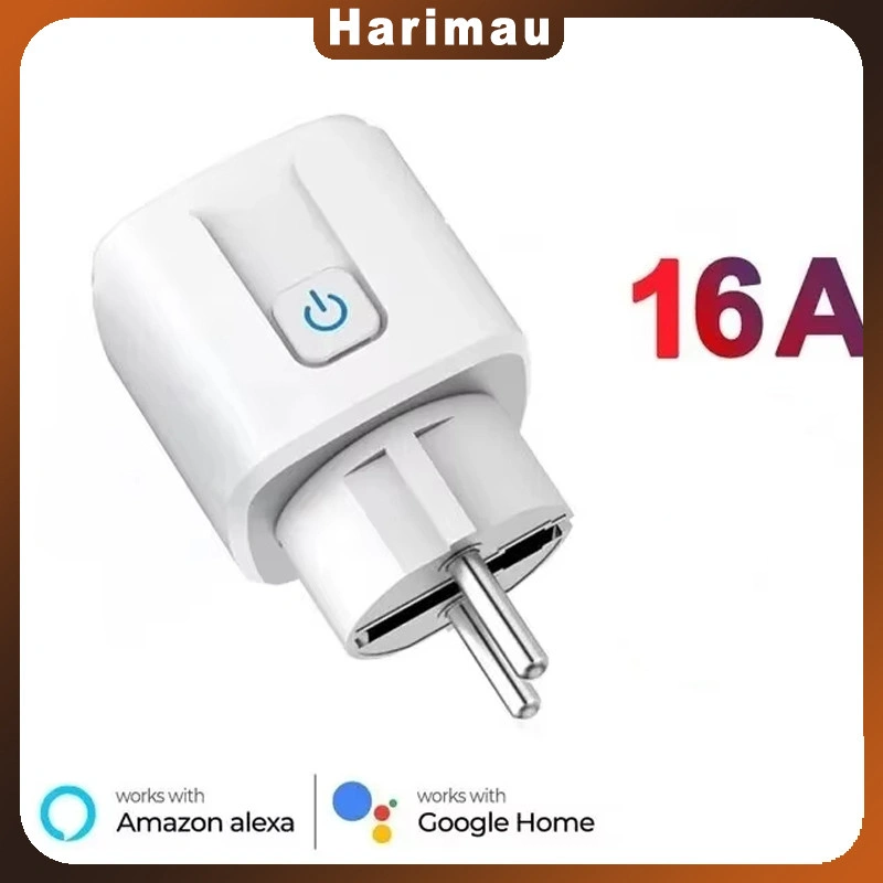 WiFi Smart Plug 16A Wireless Saklar with Colokan Energy Monitoring Statistic Smart Home Wifi Remote Control Single Socket Colokan Stop Kontak Timer Colokan Pintar Wireless Smart - Home Smart Plug