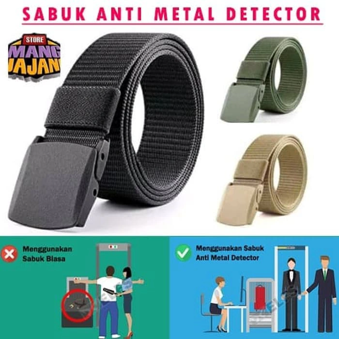 Sabuk Gesper Ikat Pinggang Army Belt Webbing Canvas Polos Pria Wanita Trendy