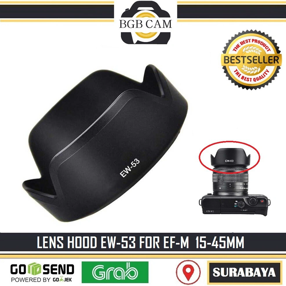 Lens Hood 15-45mm EW-53 for Canon EF-M Lensa Mirrorless Kit