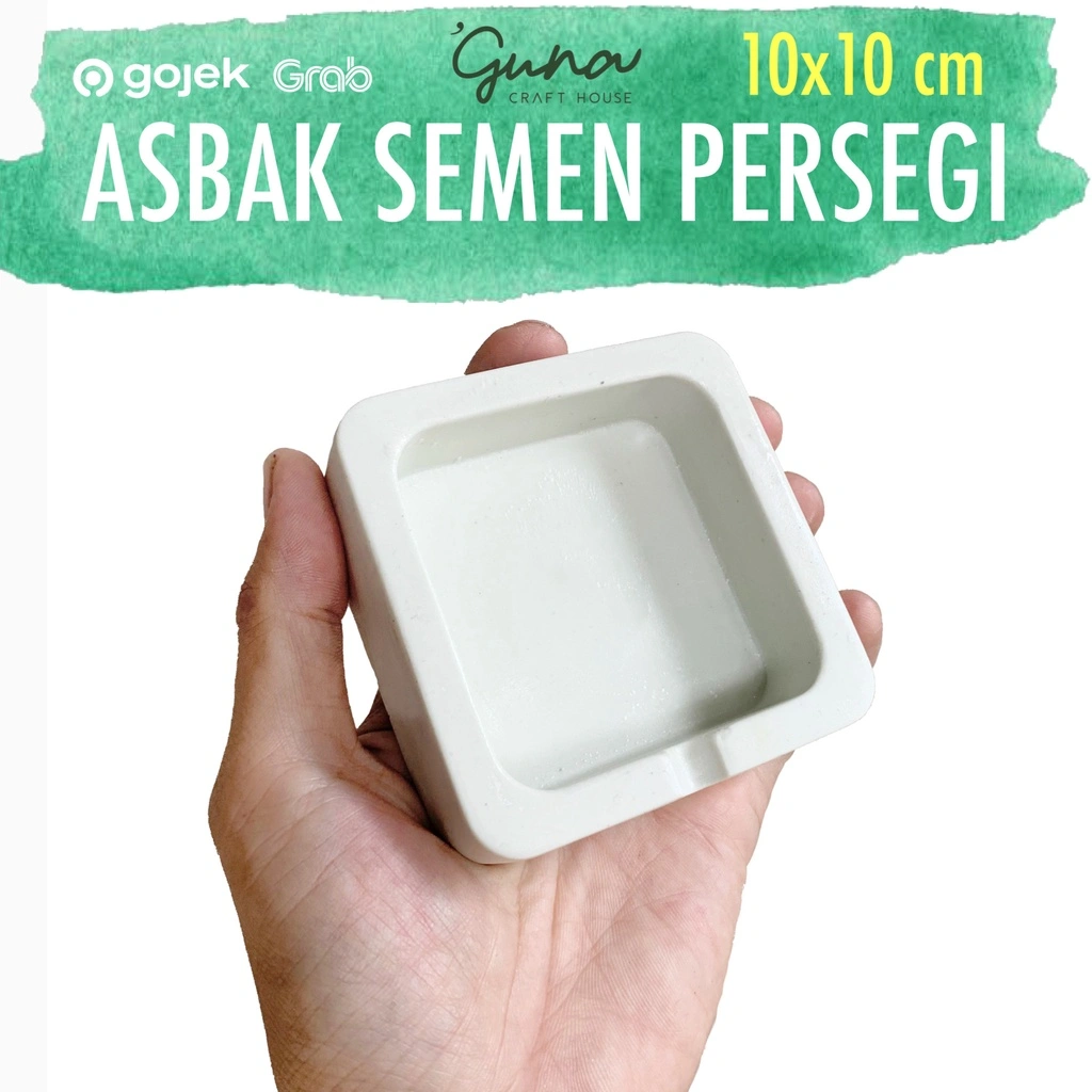 Asbak Semen Persegi - Ashtray Concrete - Asbak Minimalis Kotak Murah