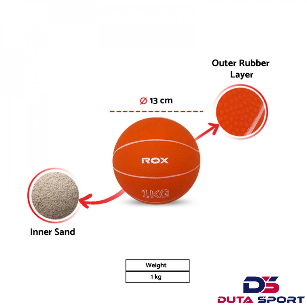 Medicine Ball Exercise Bola Latihan 1Kg ROX Original
