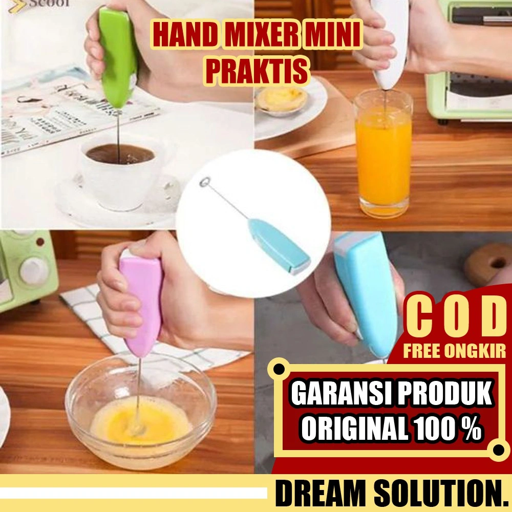 Hand Mixer Mini Pengaduk Kopi Pengocok Telur Elektrik