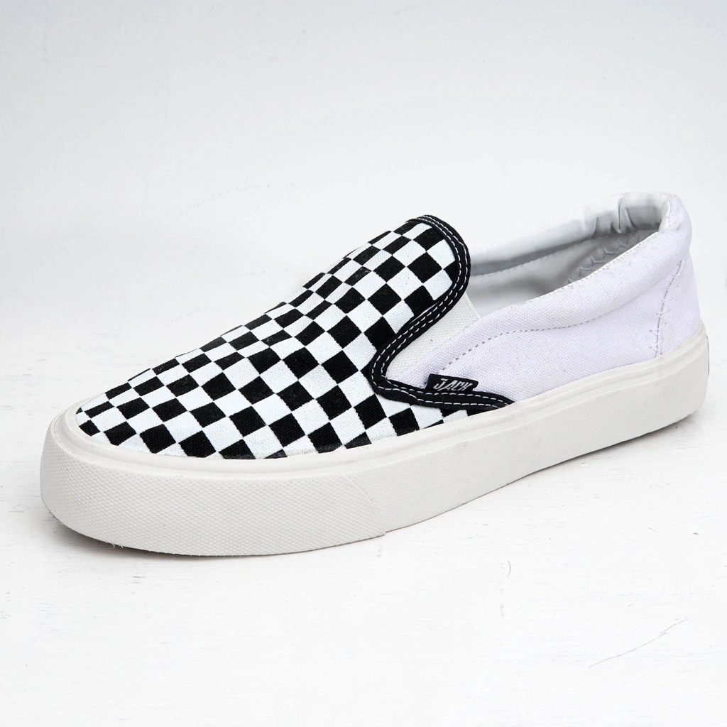 Sepatu Sneakers Pria JACK IDN  Vulcanized Sneakers Sepatu Casual | PION FULL WHITE