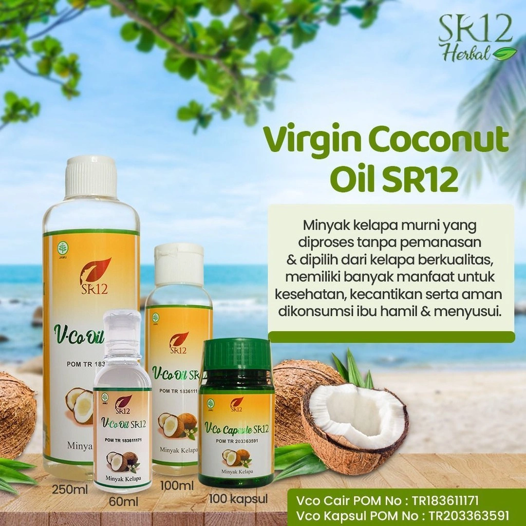 MINYAK KELAPA MURNI VCO KAPSUL & CAIR 100% ORIGINAL BPOM | SR12 VICO VIRGIN COCONUT OIL IMUN BOOSTER |  SR12 Minyak kelapa murni | Vco oil sr12 | virgin coconut oil |  Virgin Coconut Oil | VCO SR12 | MINYAK KELAPA MURNI |  VCO SR12 Untuk Ruam Popok