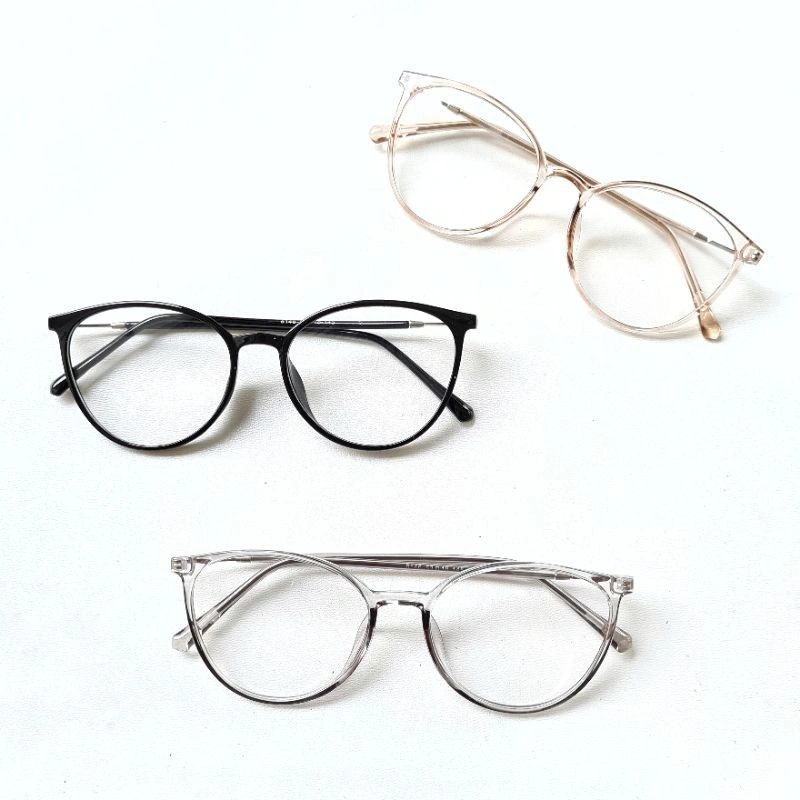 Kacamata Simple Oval 8146 + Lensa Anti Radiasi