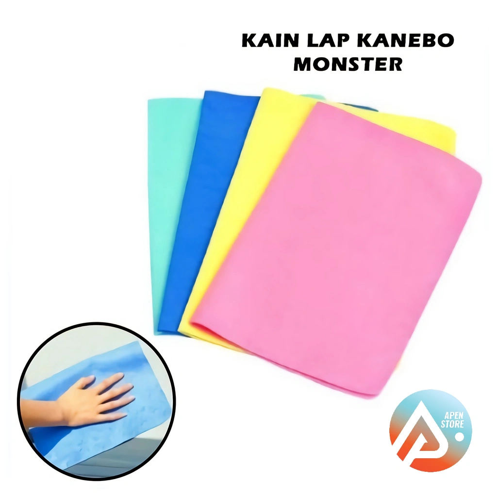 APEN Lap Kanebo Monster Serat Chamois Polos Lembaran Kain Serbaguna Dapur Mobil Motor Barang Unik