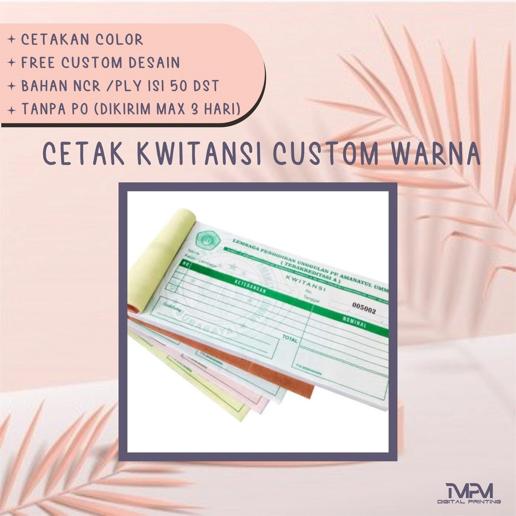 CETAK KWITANSI CUSTOM WARNA