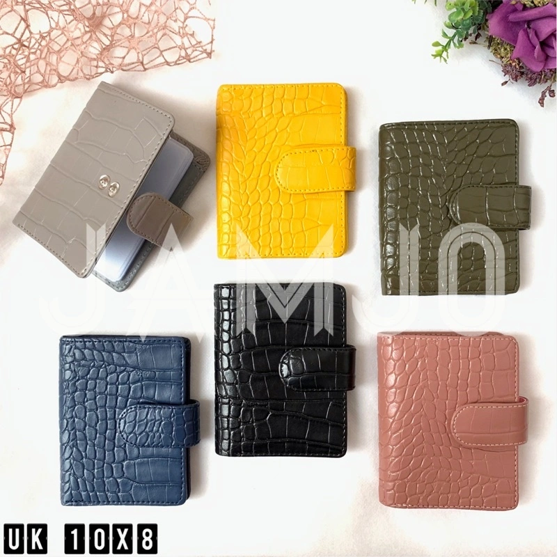 DOMPET KARTU MUNGIL KANCING IMPORT CROCO DOP 14 LBR A