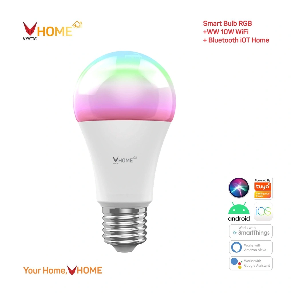 [CUCI GUDANG] VYATTA VHOME SMART LED BLUETOOTH 10W RGB CW WW BULB SMART HOME