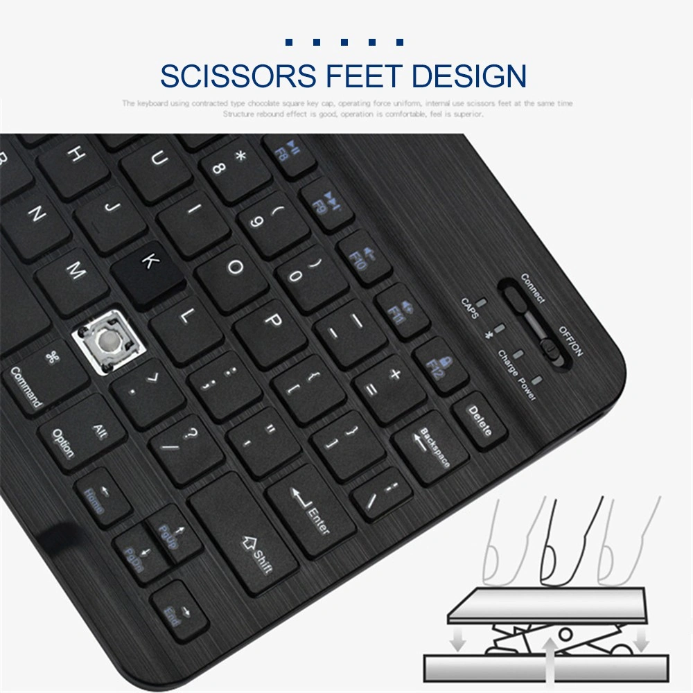 SMART KEYBOARD TABLET WIRELESS 3.0 BLUETOOTH 7/9/10/12 INCH-BLACK