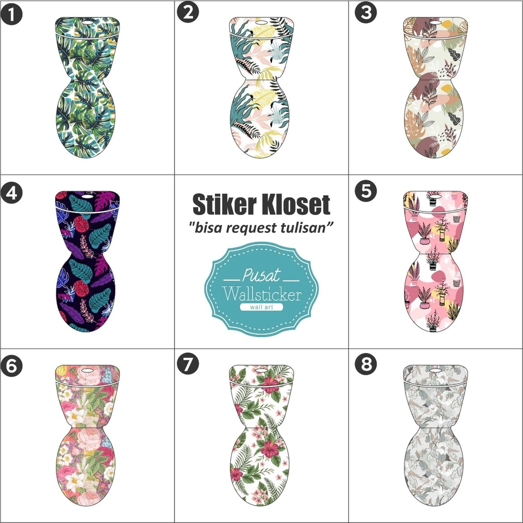 STICKER KLOSET DUDUK / STIKER TOILET / MOTIF 58