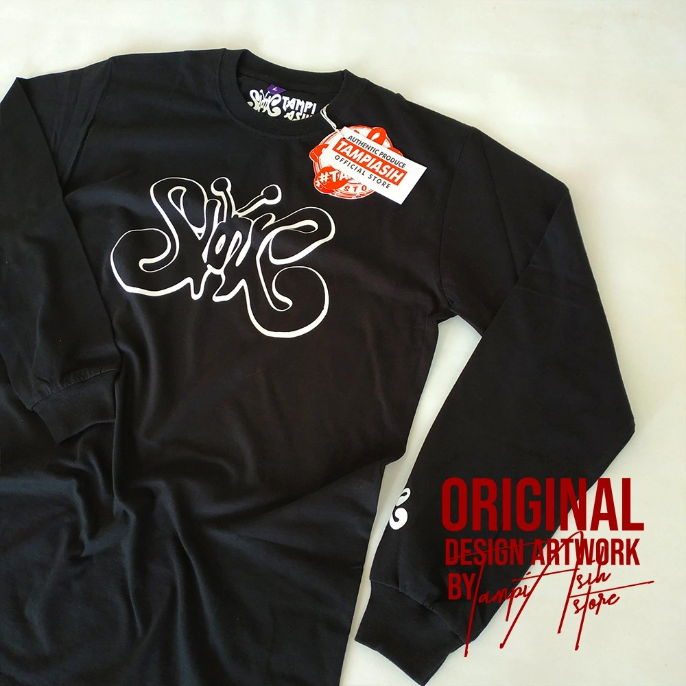 SLANK LIST - LENGAN PANJANG - HITAM - BAJU SLANK - KAOS SLANK - TAMPIASIH STORE