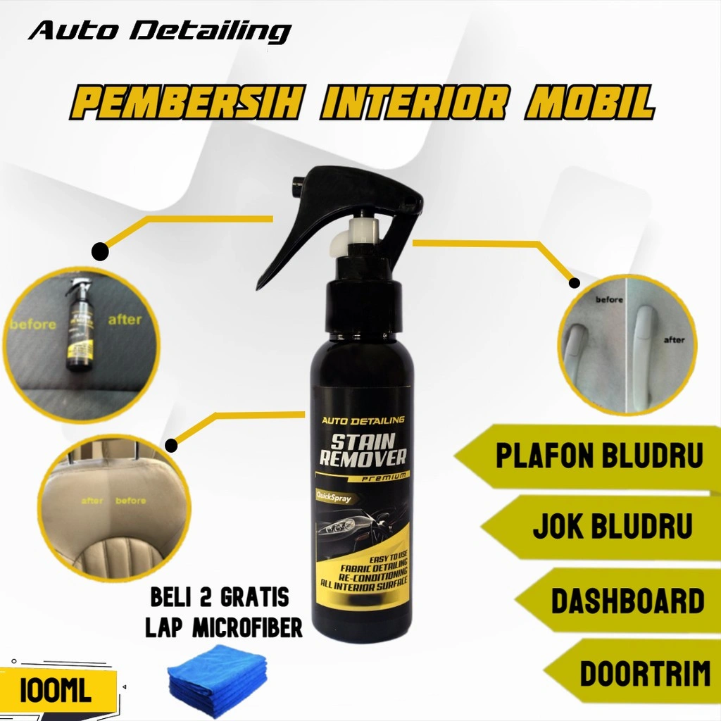 Pembersih Interior Mobil / Pembersih Jok Mobil Bahan Kain/plafon Mobil