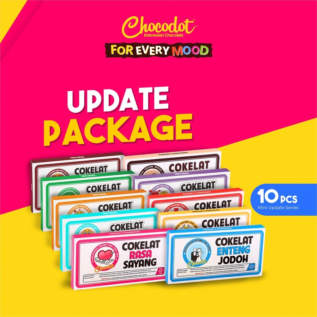 (PAKET 10 PCS) Coklat Chocodot Mood Series 50g