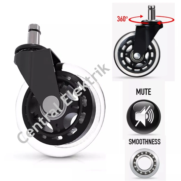 Original Roda Kursi Kantor (premium ) rollerblade - PU Polyurethane - 11 mm