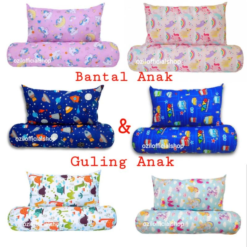 Bantal Dan Guling Anak Motif Karakter Untuk Usia 1 - 8 Tahun