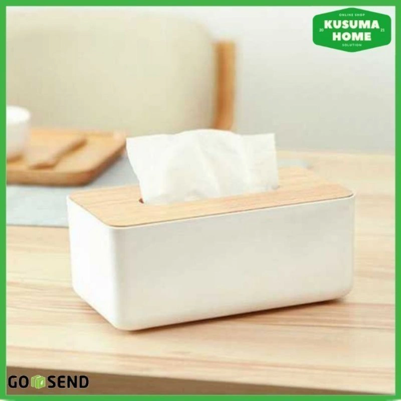 Kotak Tempat Tisu Kayu Rschef Wood Tissue Box Modern Ruang Tamu Kantor
