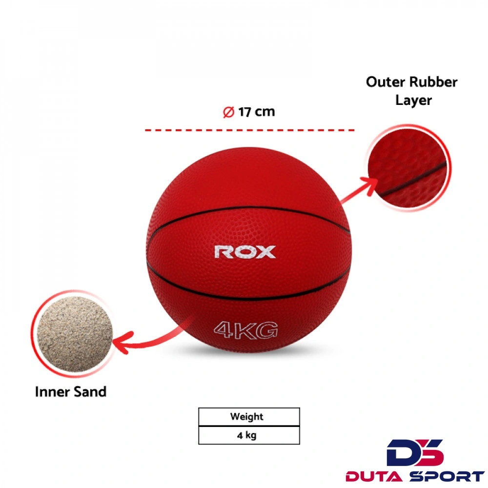 Medicine Ball Exercise Bola Latihan 4Kg ROX Original