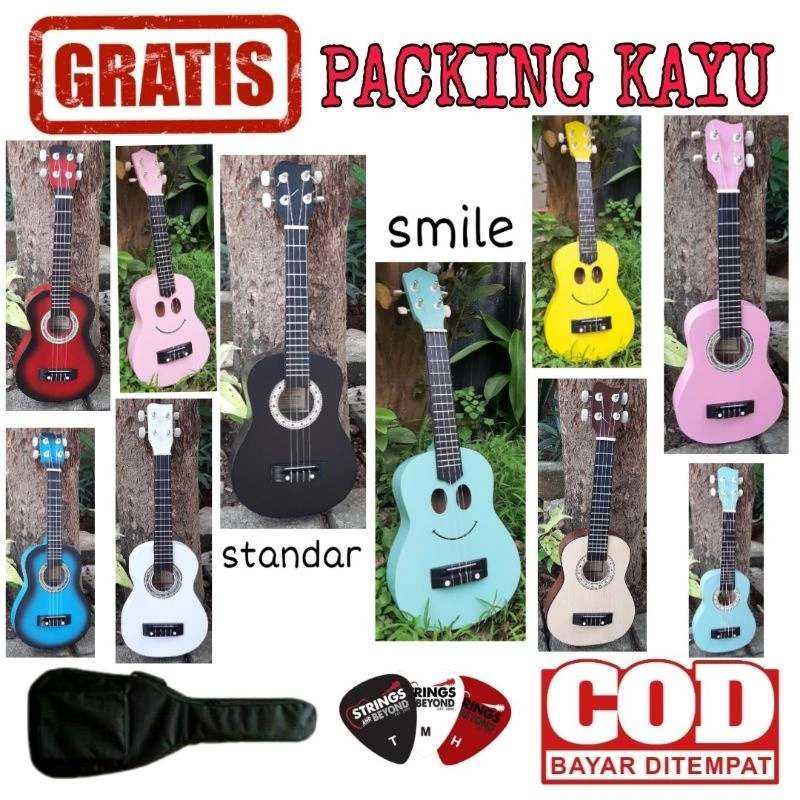 ukulele - ukulele smile - cukulele - kentrung bonus pick harga GROSIR