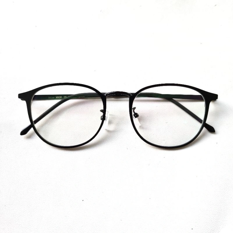 Frame + Lensa Anti Radiasi Kacamata Oval Metal