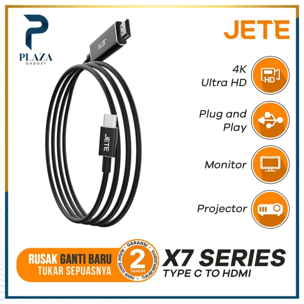 Converter 4K Full HDMI Male To USB Type C Support Hp JETE X7 - Konverter Usb - Garansi 2 Tahun