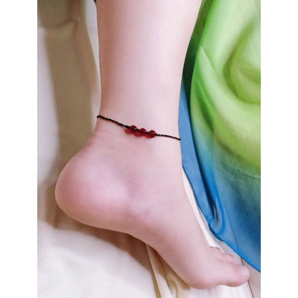 Gelang kaki Mini Simple Modis Tali Nylon/ Tali Giok.