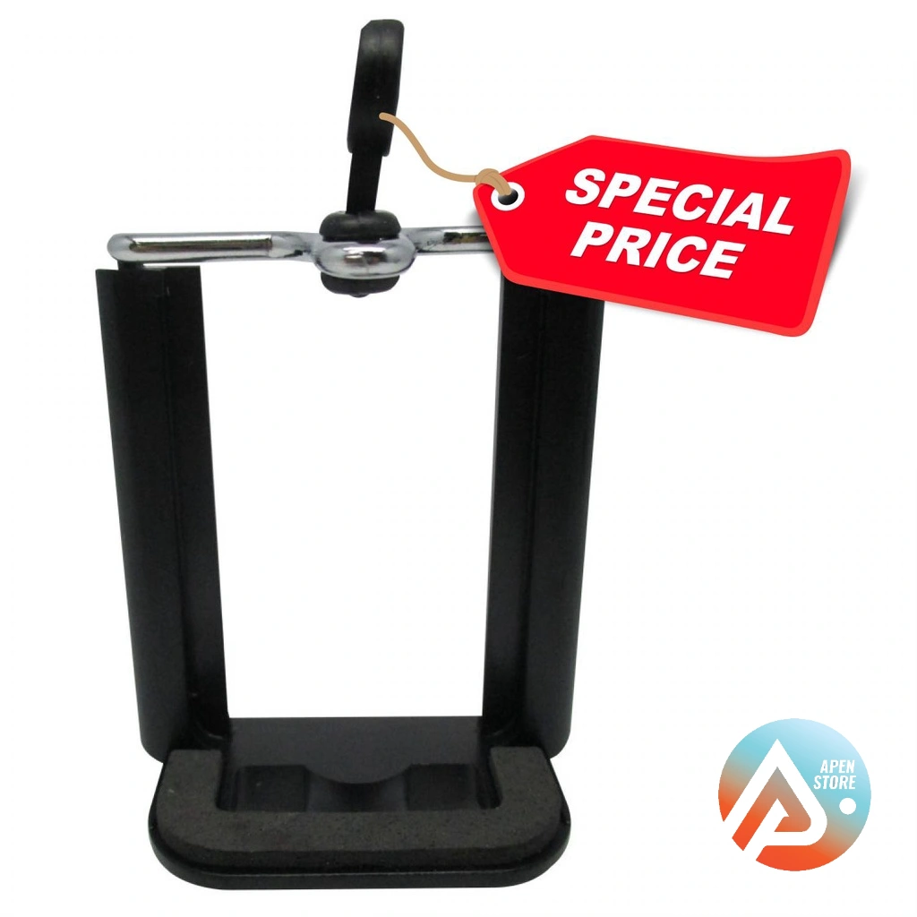 APEN Universal Clamp Smartphone 0.25 Inch Screw Hole Aksesoris HP Selfie Dudukan Kepala Tongsis SC-M