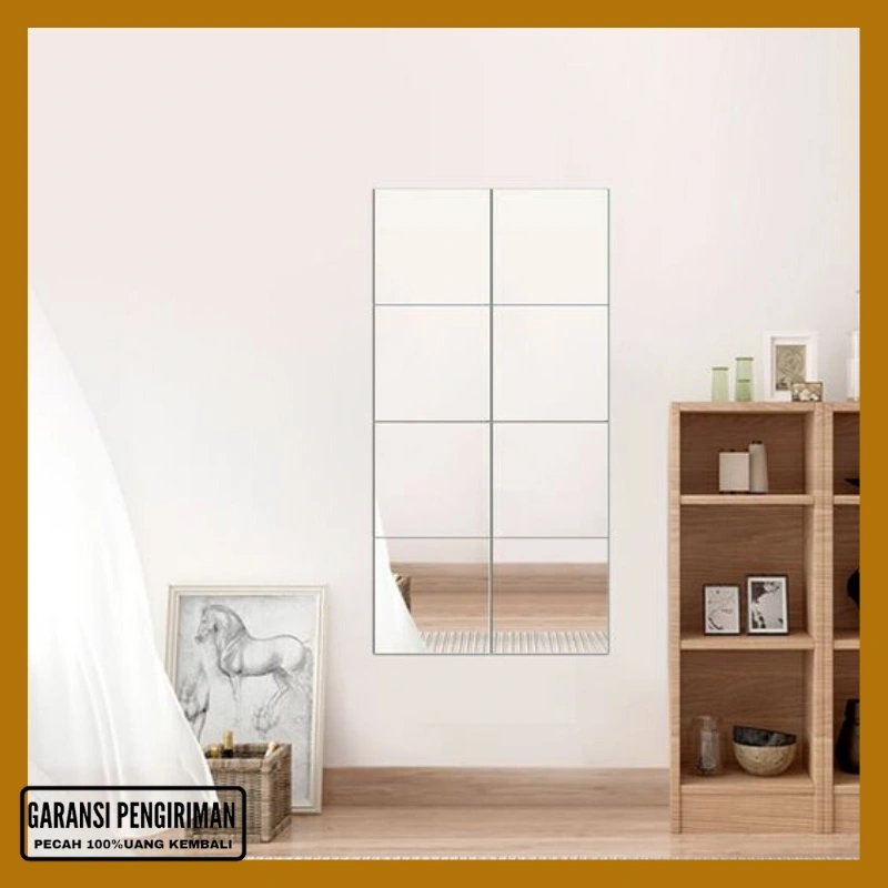 MINIMALY09 Cermin Aesthetic (CERMIN ASLI UK.15X15) Cermin Full Body Cermin Dinding Tempel Dekorasi Dinding