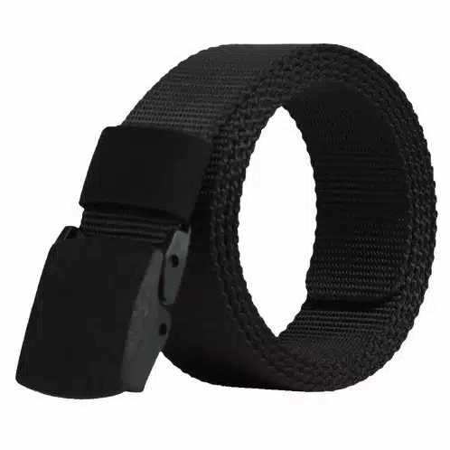 SABUK CANVAS HITAM | IKAT PINGGANG GESPER TAKTIKAL