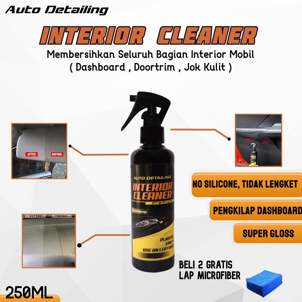 Pembersih Jok Mobil / Pembersih Interior Mobil / interior cleaner / Pembersih Plafon Mobil