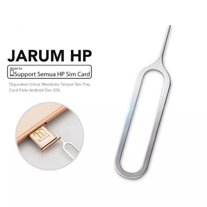 Sim Injector Jarum Tusukan hp Card Tray Ejector Pembuka Memory