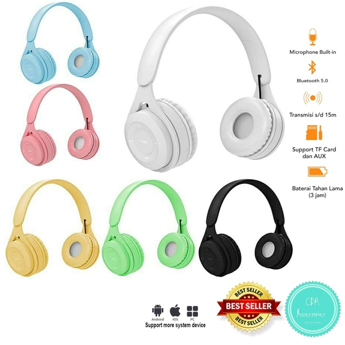 Headphone Macaron Wireless Y08 /Stn 36 Bluetooth Headphone Macaron Y-08 /Stn 36